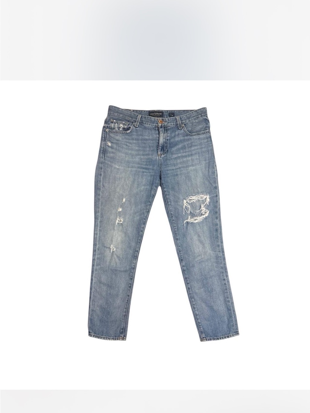 Light wash distressed lucky brand sienna slim boyfriend jeans